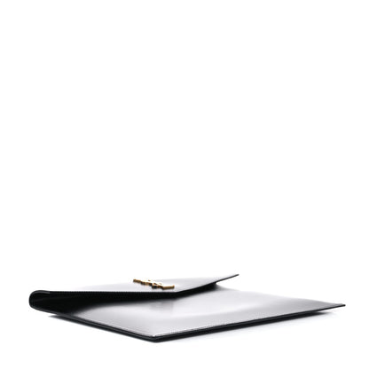 Saint Laurent Smooth Shiny Calfskin Monogram Uptown Baby Pouch Black 8 of 9