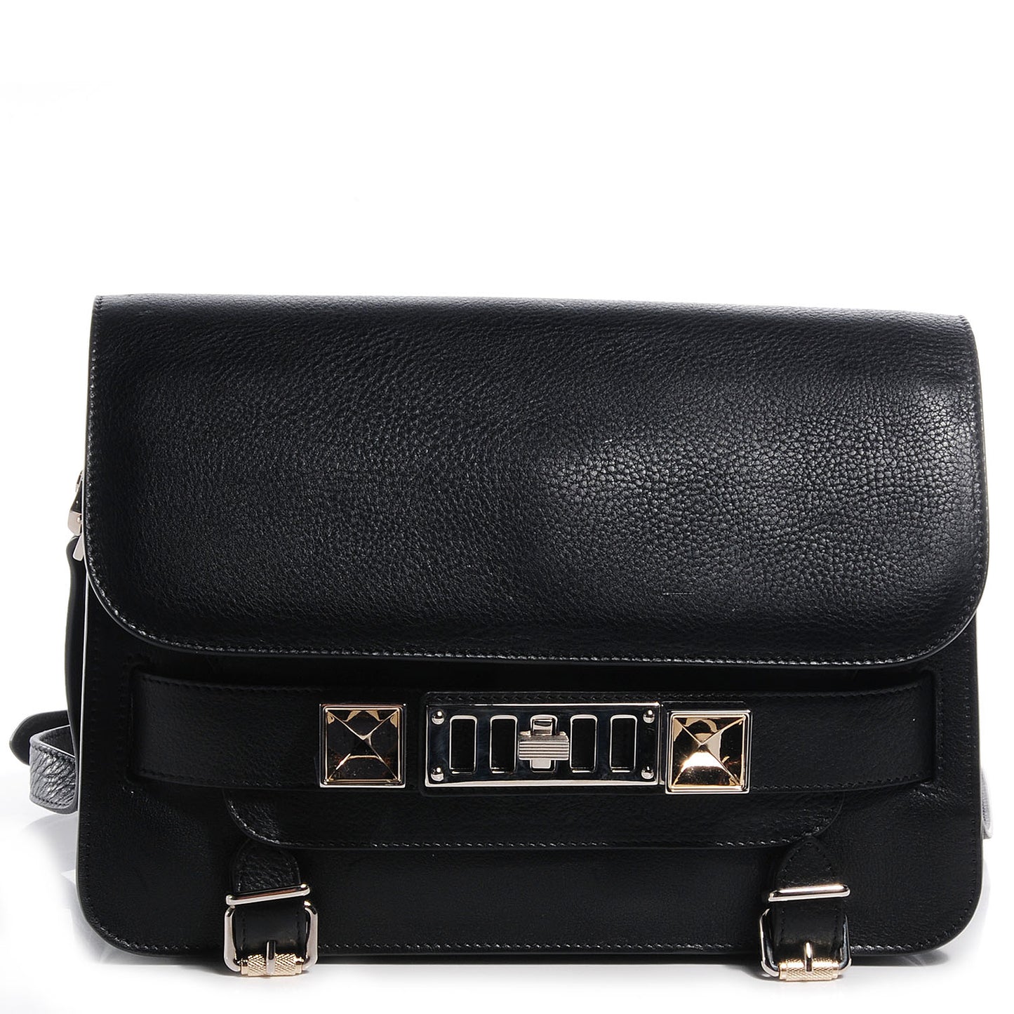 Leather PS11 Classic Shoulder Bag Old Matt Black