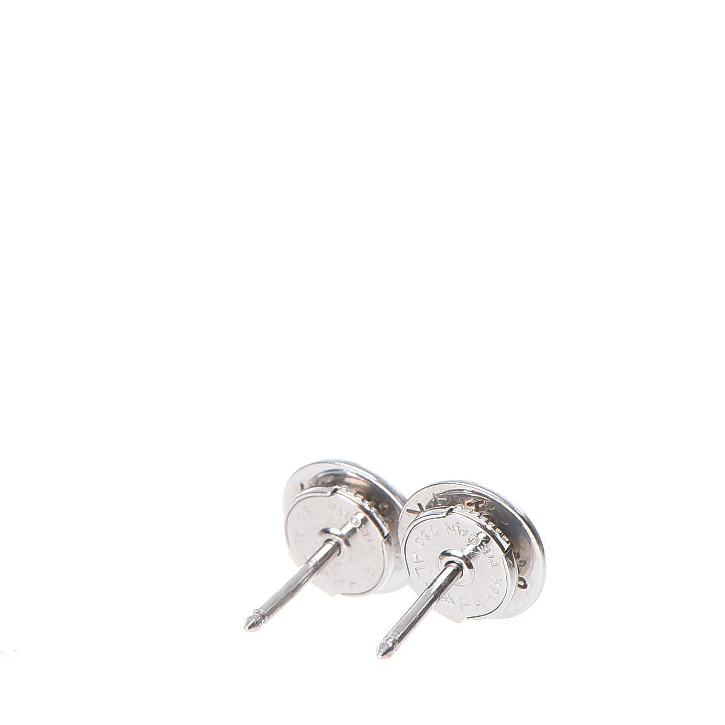 18K White Gold Clous Ear Studs Earrings