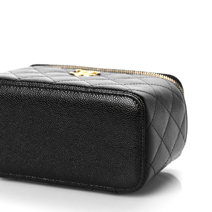 Chanel Shiny Caviar Quilted Pick Me Up Vanity Case Black 6 of 9