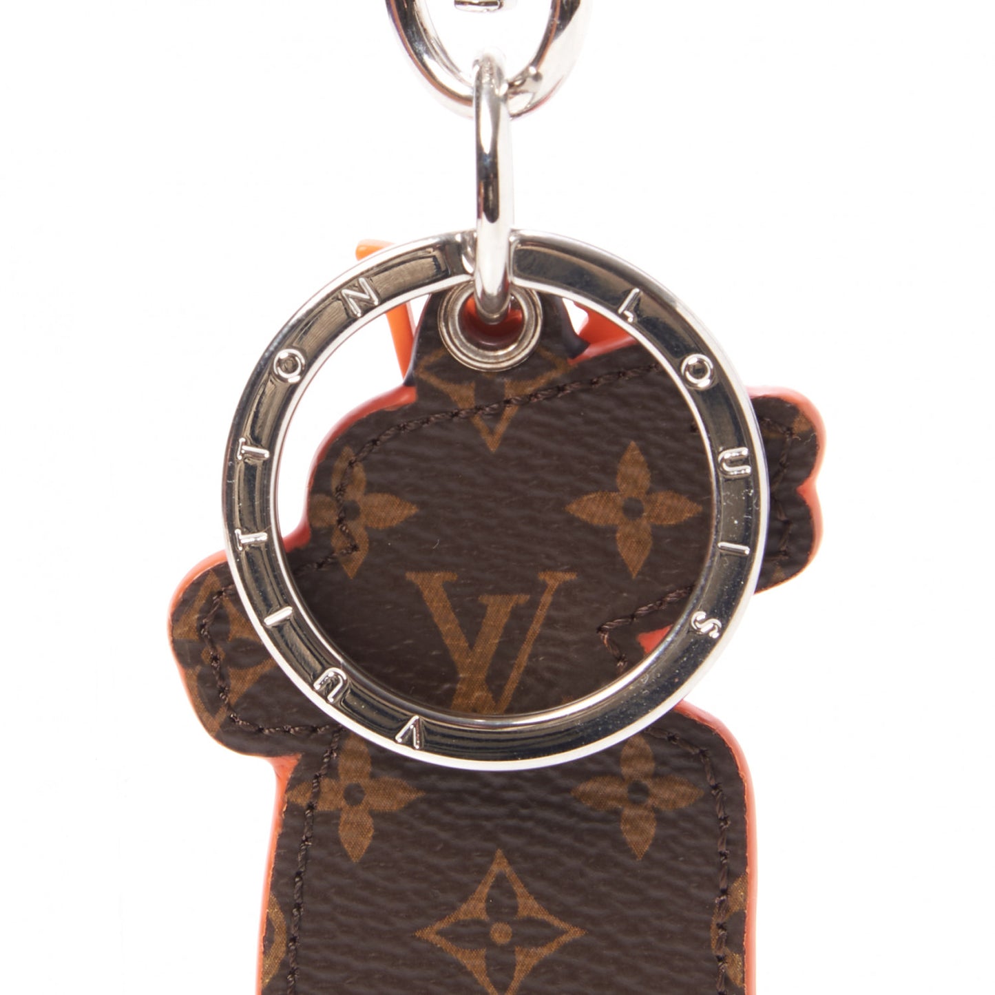 Calfskin Embossed Monogram LV Friends Key Holder