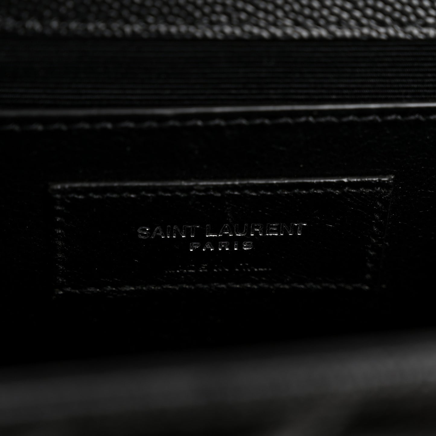 Grain De Poudre Textured Mixed Matelasse Triquilt Medium Monogram Satchel Black