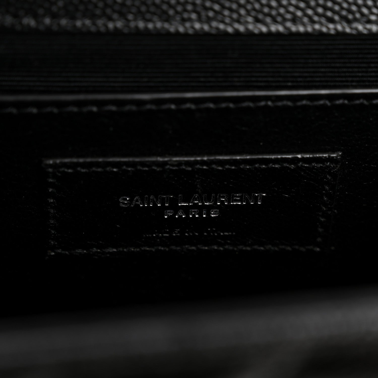 Saint Laurent Grain De Poudre Textured Mixed Matelasse Triquilt Medium Monogram Satchel Black 6 of 12