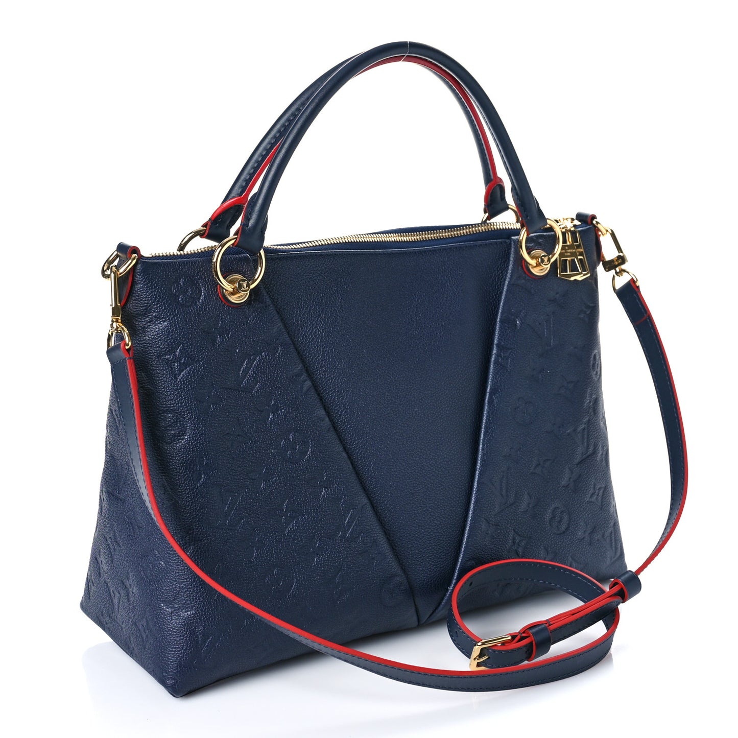Empreinte V Tote MM Marine Rouge