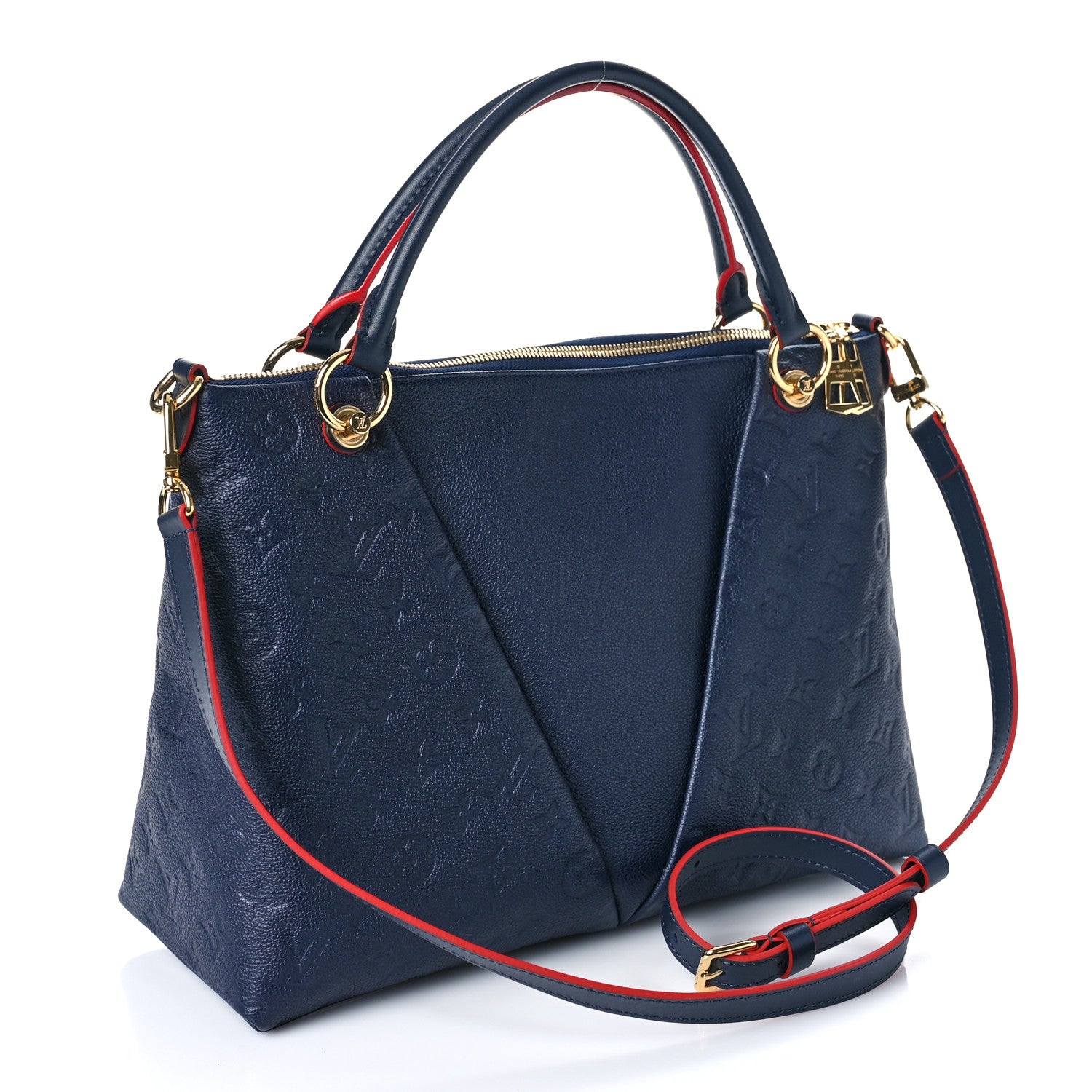 Louis Vuitton Empreinte V Tote MM Marine Rouge 3 of 8