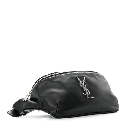 Saint Laurent Calfskin Monogram Belt Bag Black 4 of 14