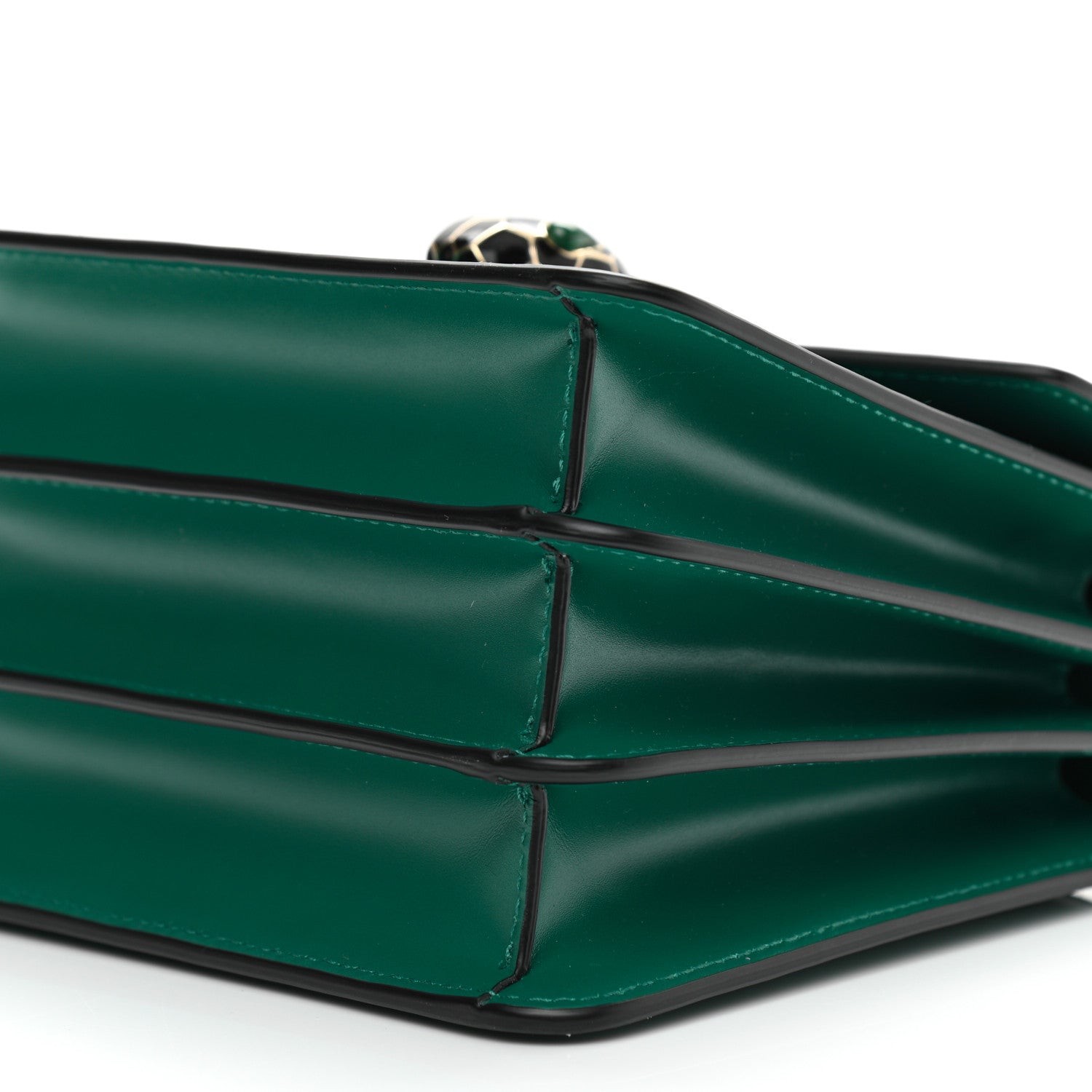 Bulgari Calfskin Serpenti Forever Top Handle Emerald Green 9 of 10