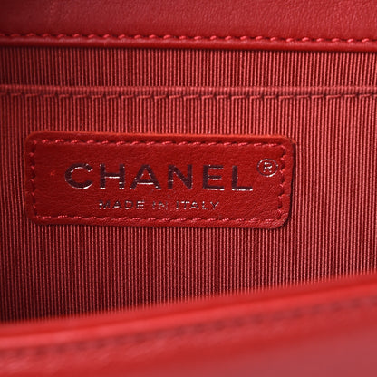 Chanel Calfskin Quilted Medium Boy Flap Red 6 of 7