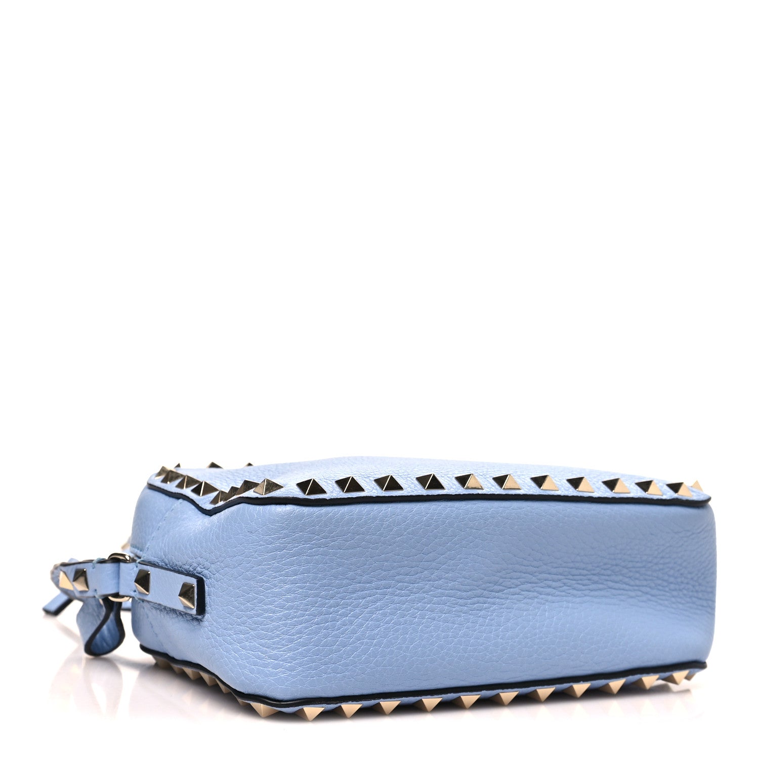 Valentino Garavani Pebbled Calfskin Rockstud Camera Crossbody Bag Niagara 4 of 9