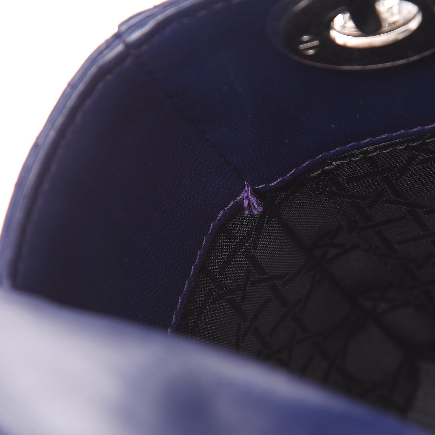 Lambskin Cannage Small Lucky Badges My Lady Dior Navy