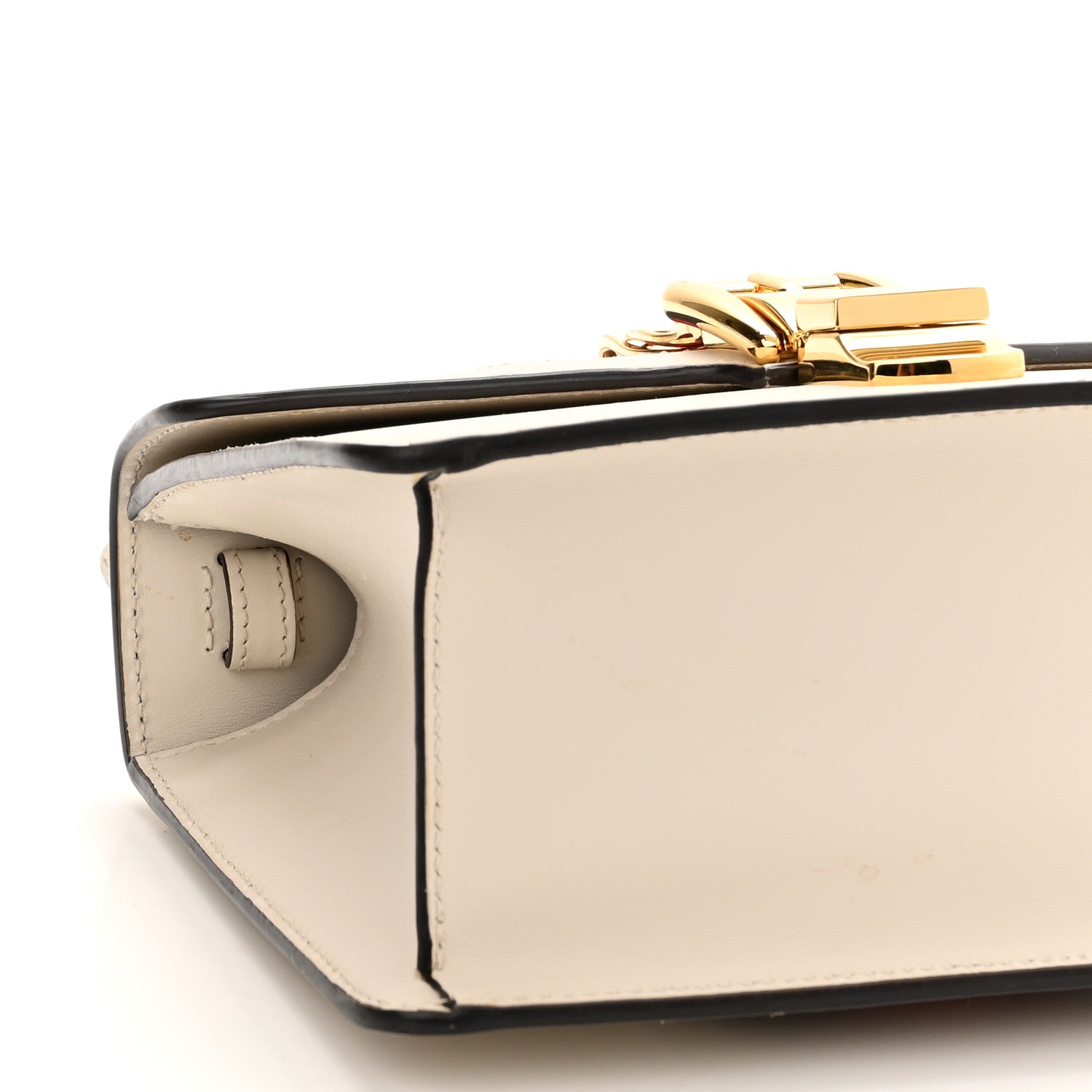 Gucci Calfskin Mini Sylvie Top Handle Bag White 9 of 10