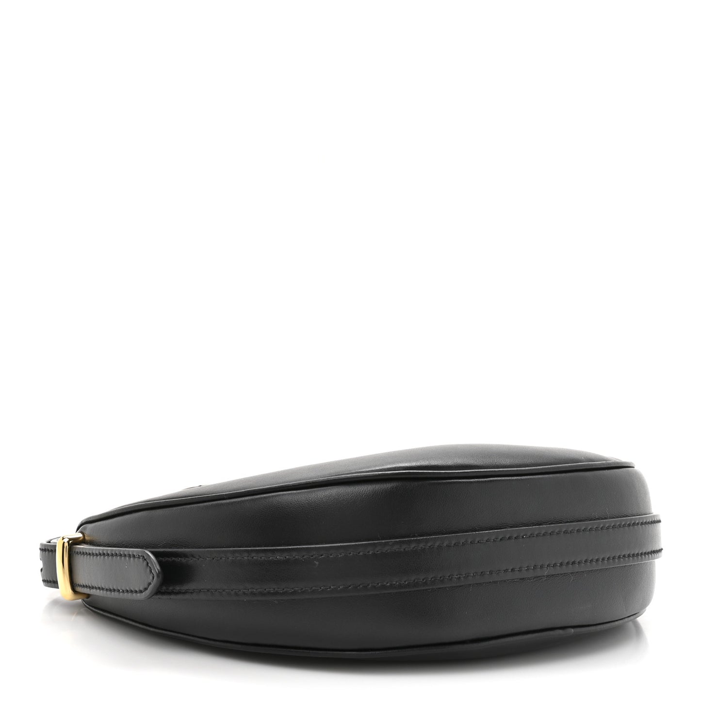 Soft Calfskin Arque Shoulder Bag Black