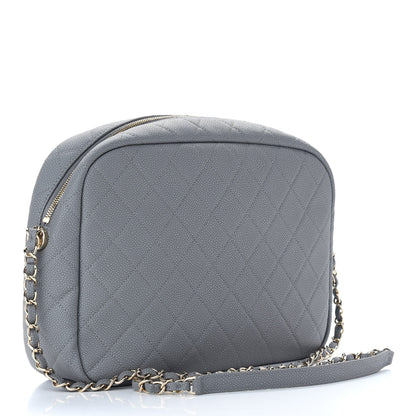 Chanel Caviar Quilted Large Coco Tassel Camera Case Grey 3 of 9