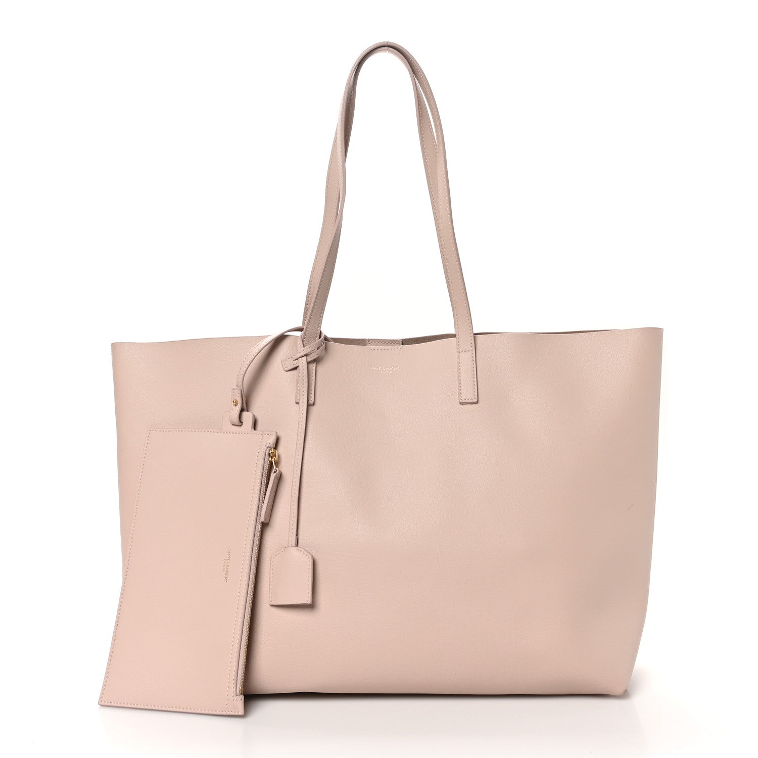 Saint Laurent Calfskin Large Shopping Tote Pale Blush 3 of 12