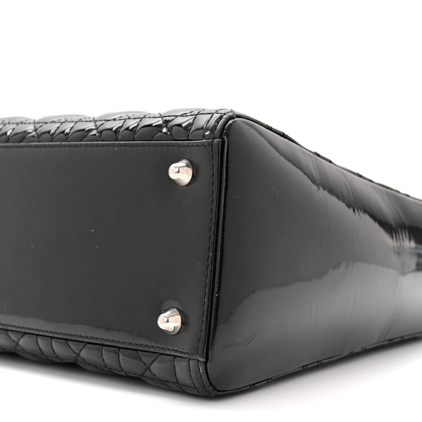 Patent Cannage Large Lady Dior Black