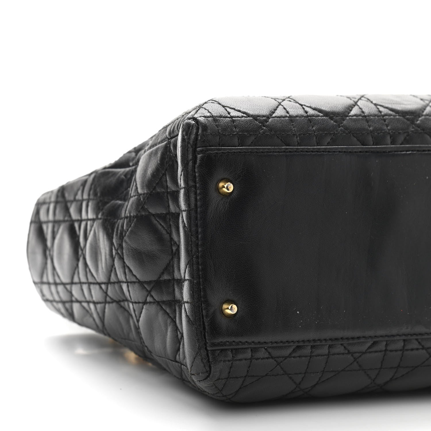 Christian Dior Lambskin Cannage Medium Lady Dior Black 8 of 10