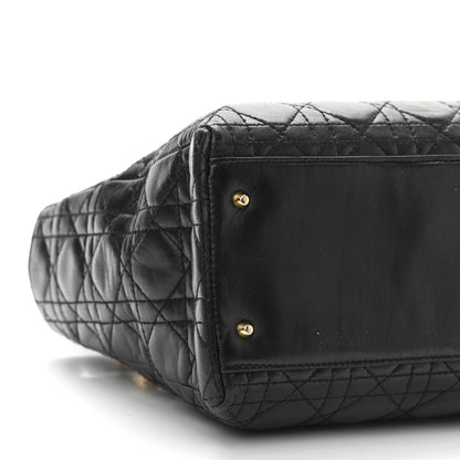 Christian Dior Lambskin Cannage Medium Lady Dior Black 8 of 10