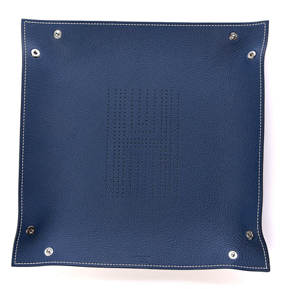 Hermes Taurillon Clemence Mises et Relances H'Dot Change Tray Bleu Regate Ebene 7 of 8