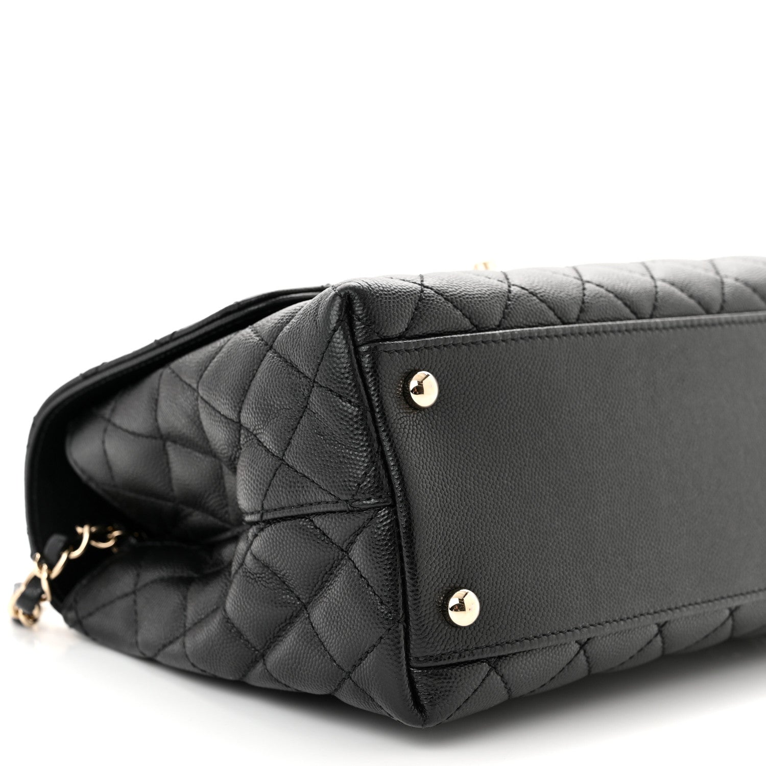 Chanel Caviar Quilted Small Coco Handle Flap Black 9 of 11
