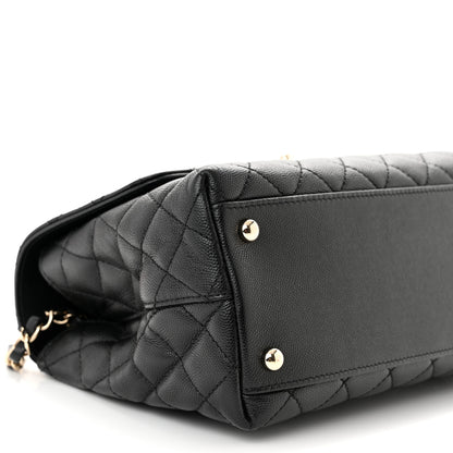 Chanel Caviar Quilted Small Coco Handle Flap Black 9 of 11
