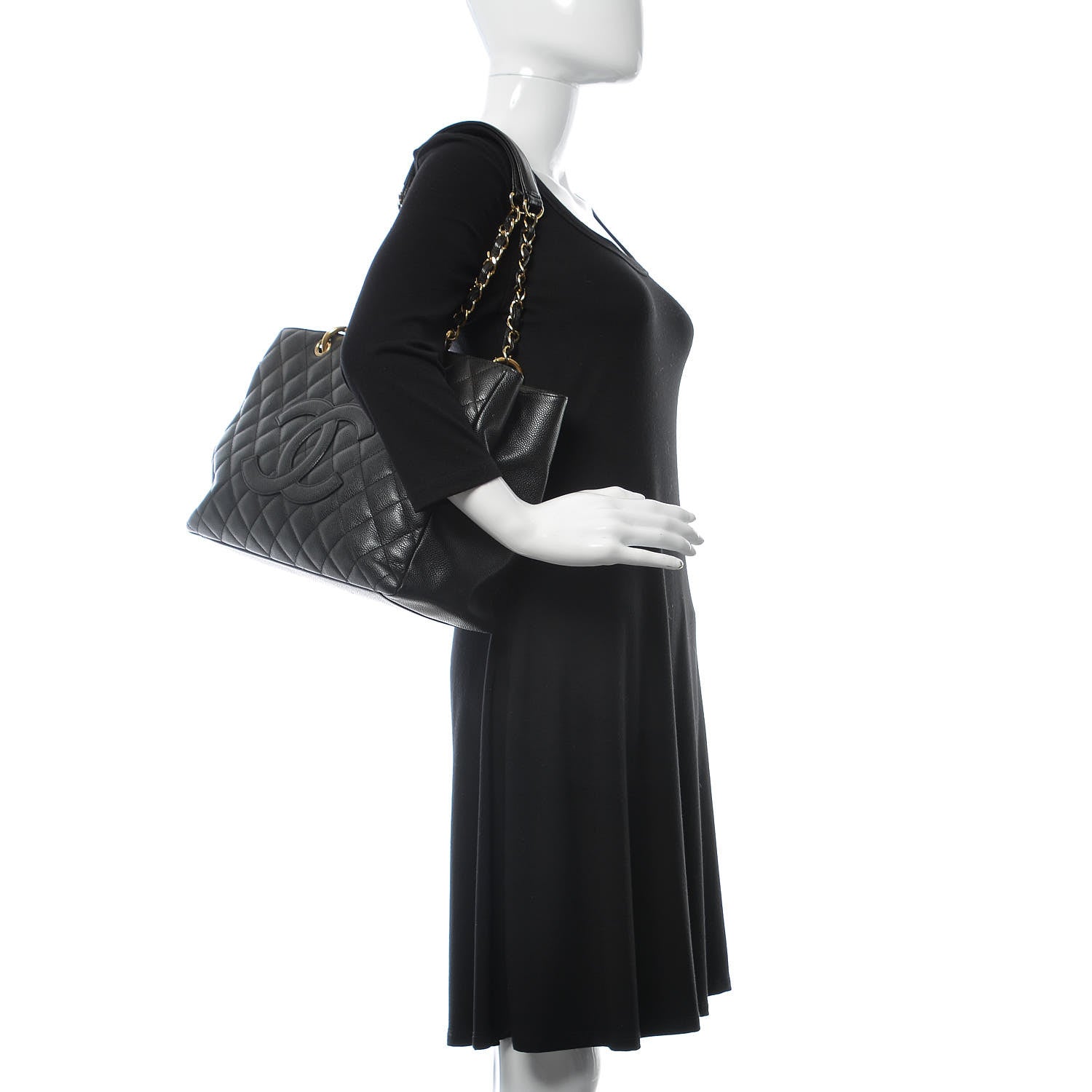 Chanel Caviar Quilted Grand Shopping Tote GST Black 2 of 16