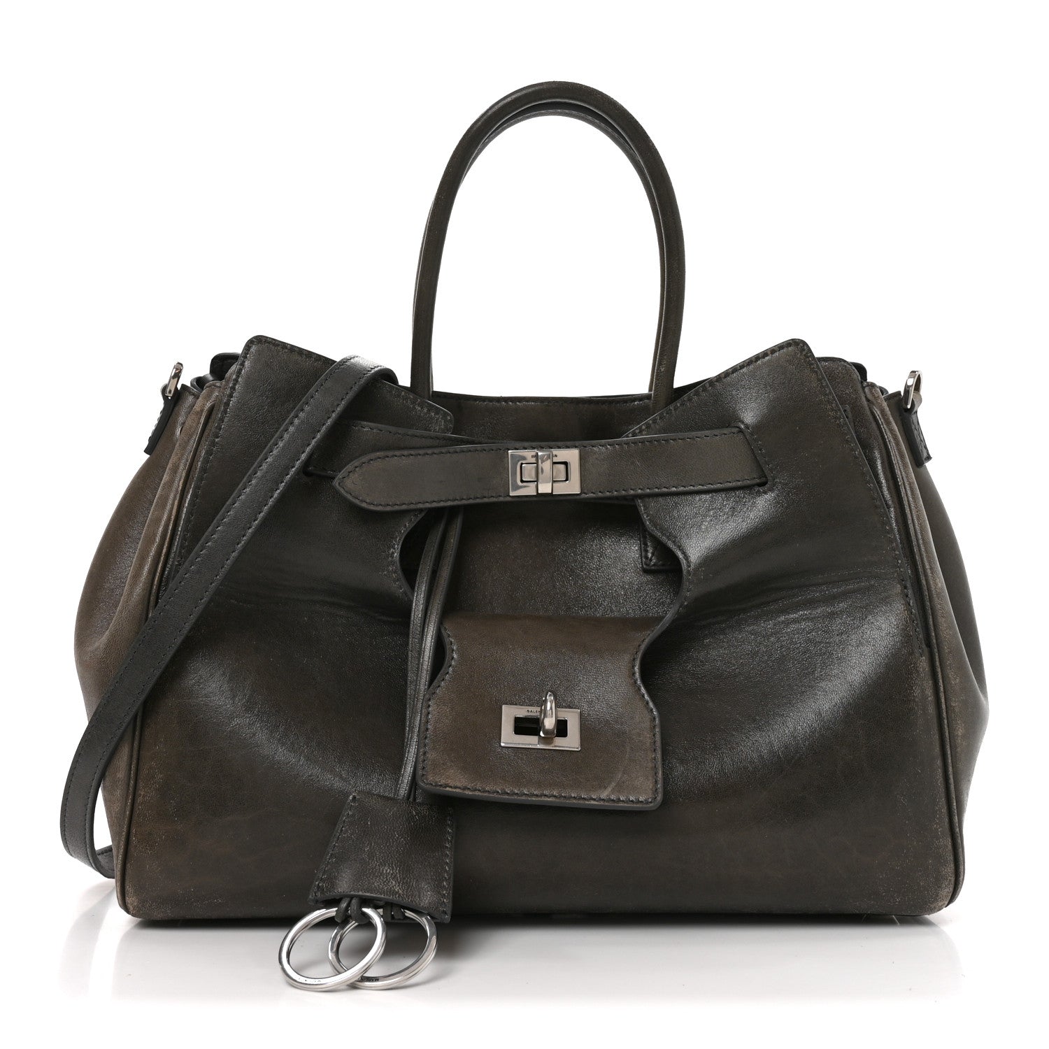 Balenciaga Vegetable Tanned Lambskin Small Bel Air Carry All Bag Grey 1 of 9