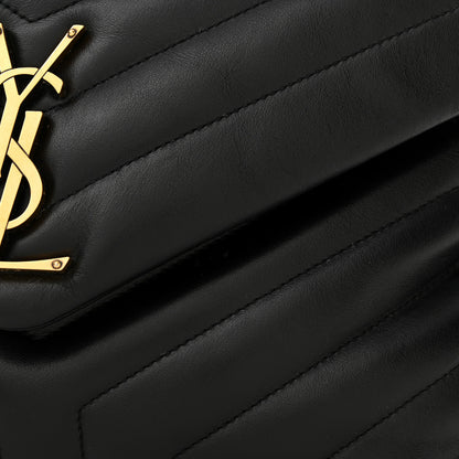 Saint Laurent Calfskin Y Quilted Monogram Medium Loulou Chain Satchel Black 11 of 11