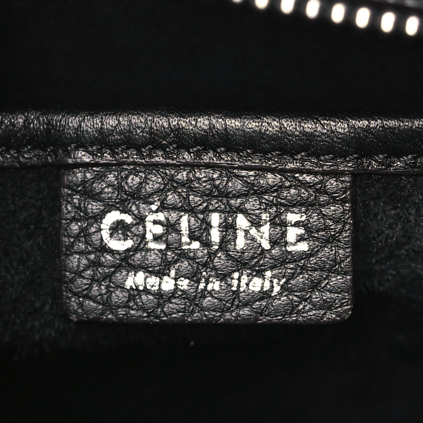 Drummed Calfskin Nano Luggage Black