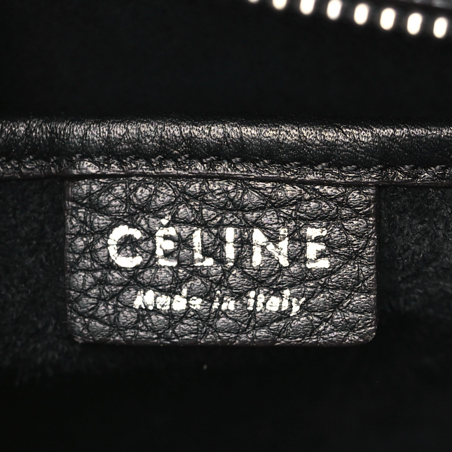 Celine Drummed Calfskin Nano Luggage Black 6 of 11