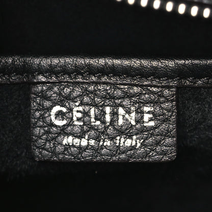 Celine Drummed Calfskin Nano Luggage Black 6 of 11