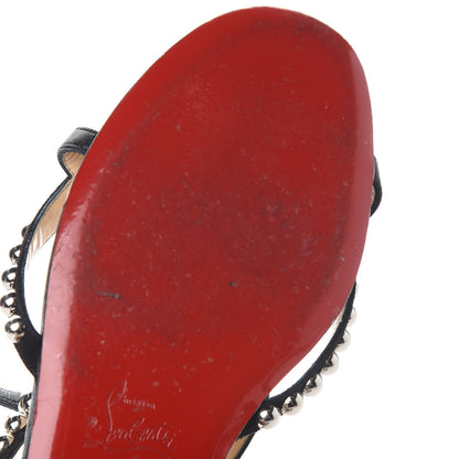 Christian Louboutin Nappa Galeria Flat Sandals 38.5 Black 9 of 11