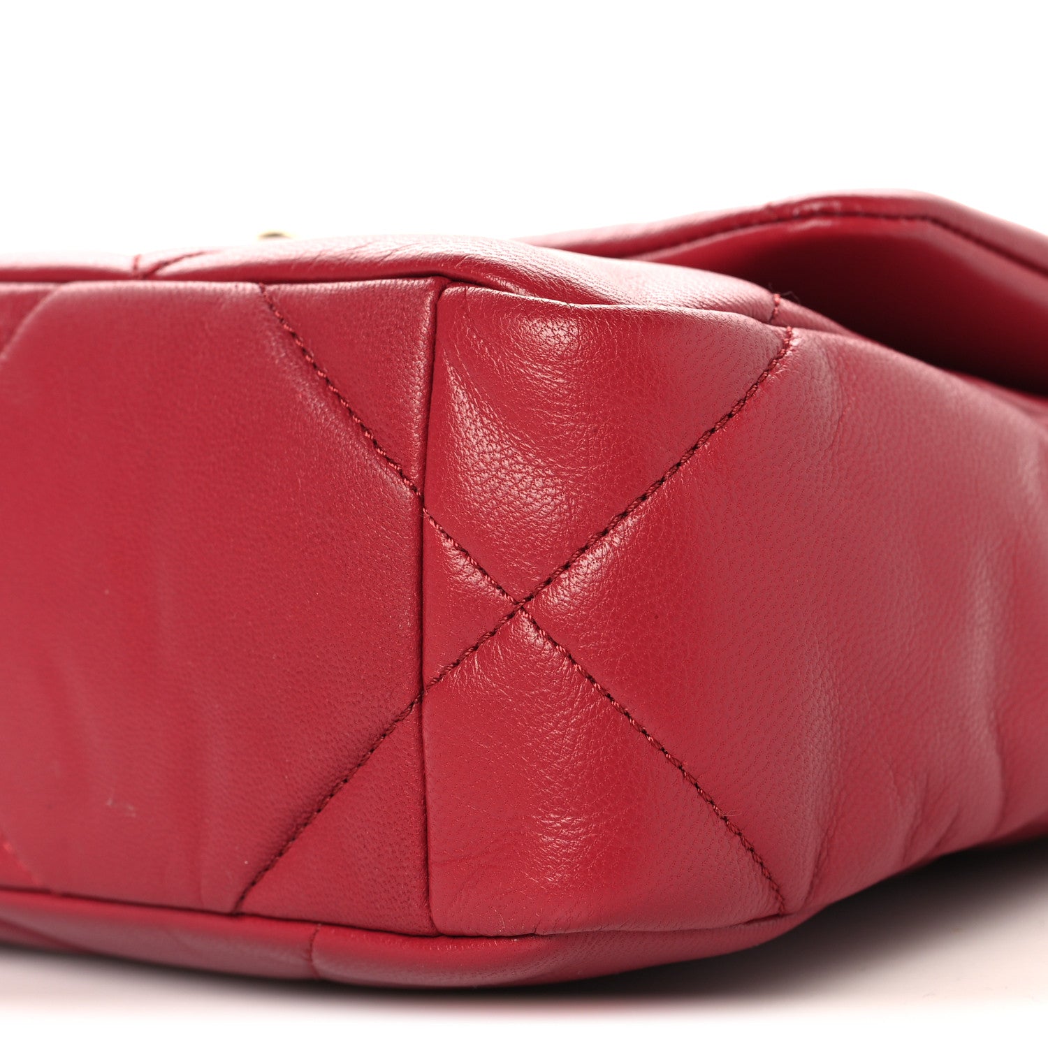 Chanel Lambskin Quilted Medium Chanel 19 Flap Red 10 of 10