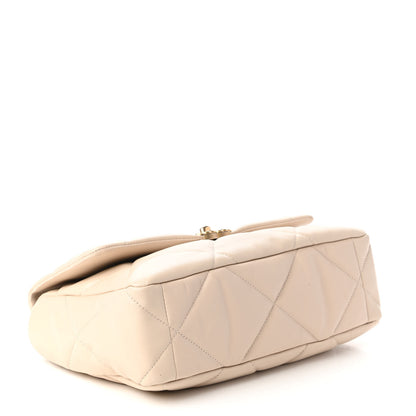 Chanel Goatskin Quilted Large Chanel 19 Flap Beige 4 of 11