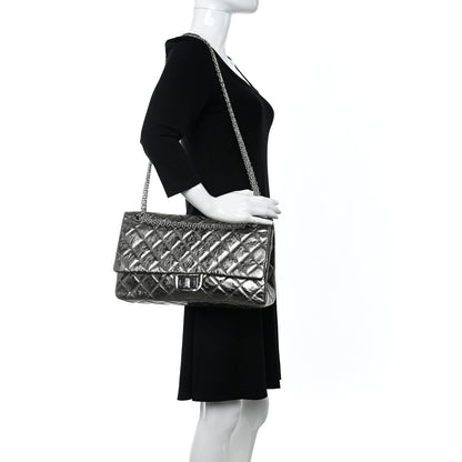 Chanel Metallic Aged Calfskin Quilted 2.55 Reissue 228 Flap Dark Green 2 of 9