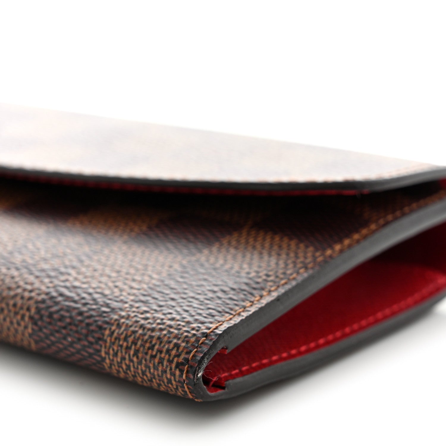 Louis Vuitton Damier Ebene Emilie Wallet Red 9 of 13