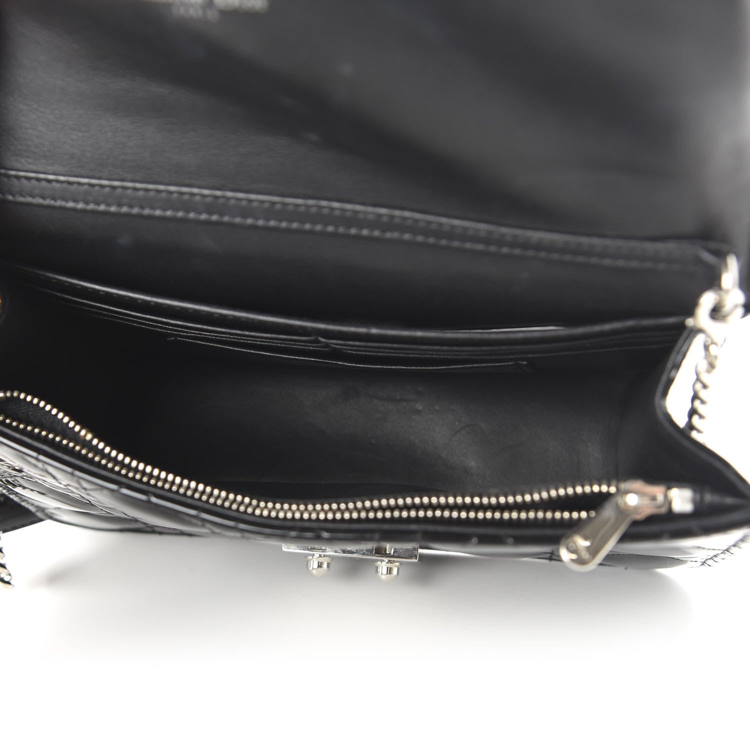 Christian Dior Patent Cannage Miss Dior Promenade Pouch Black 5 of 9