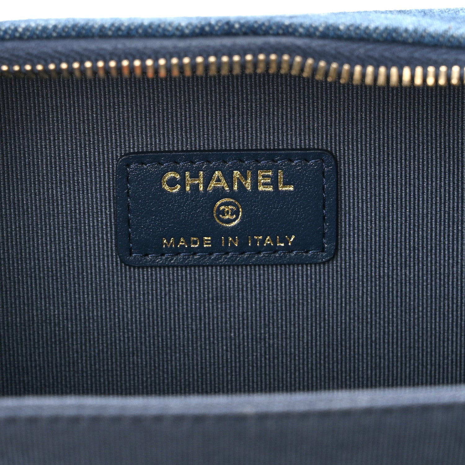 Chanel Printed Denim CC Camera Case Blue 6 of 10