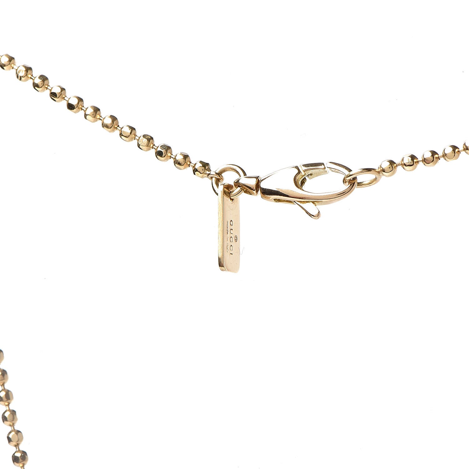 Gucci 18K Yellow Gold Icon Fringe Pendant Necklace 7 of 8