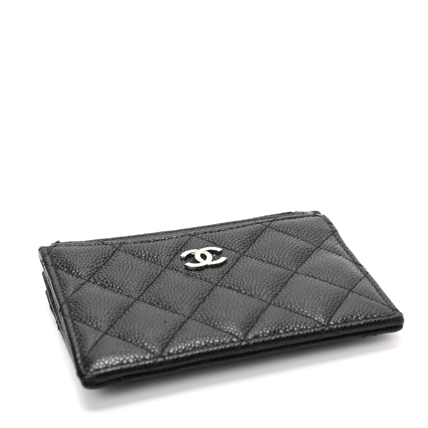 Chanel Caviar Quilted CC Zip Card Holder Black 8 of 16