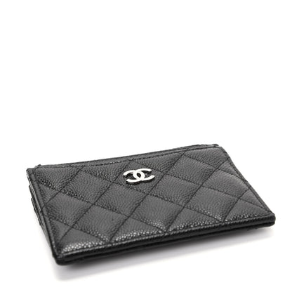 Chanel Caviar Quilted CC Zip Card Holder Black 8 of 16