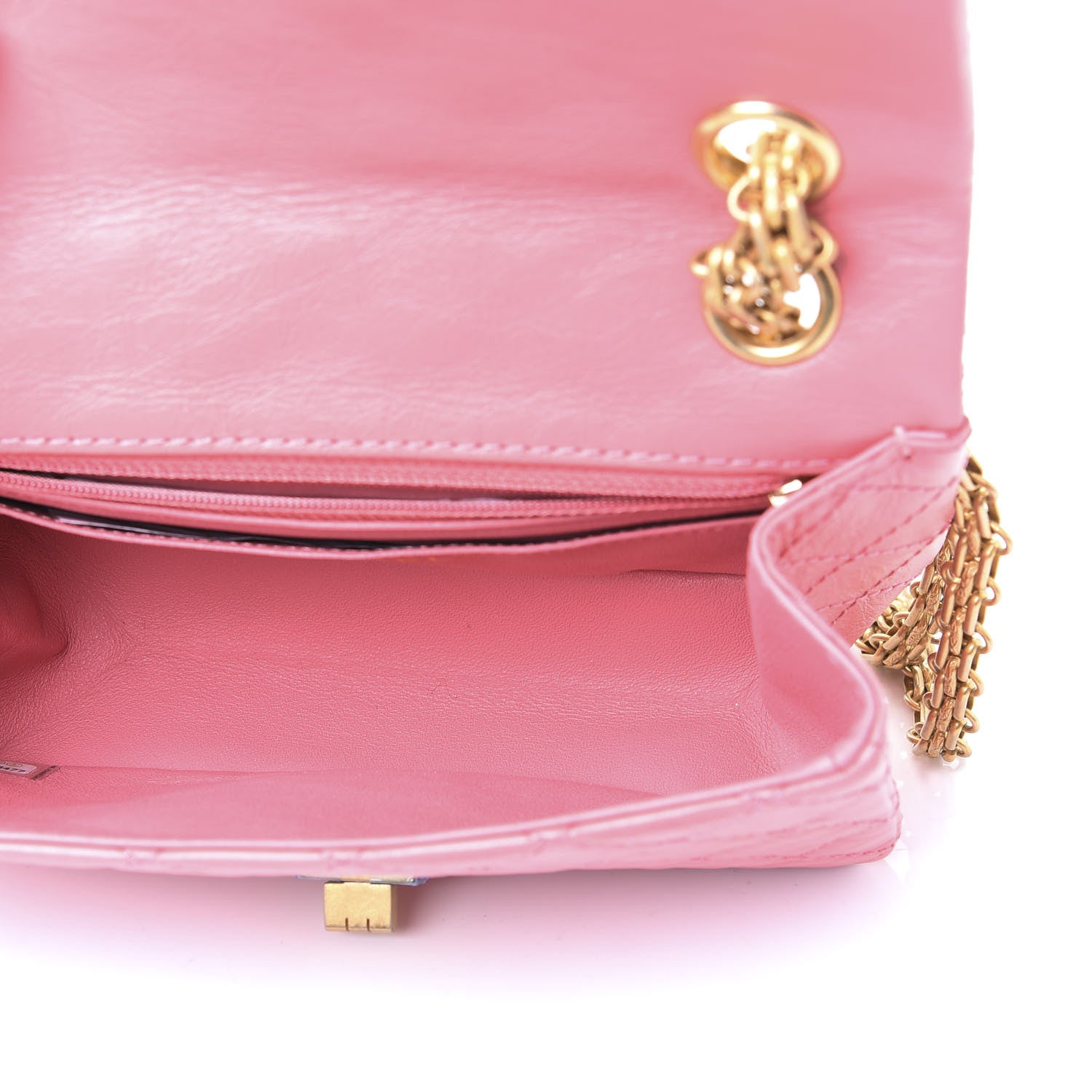 Chanel Aged Calfskin Quilted 2.55 Reissue Mini Flap Pink 4 of 10