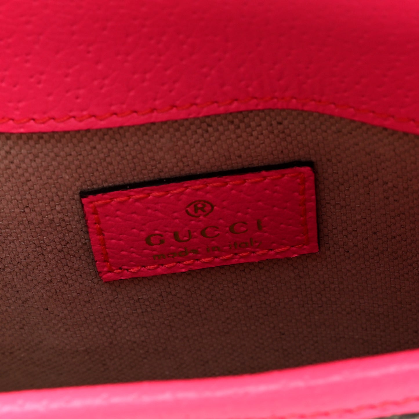 GG Supreme Monogram Web Small Ophidia Belt Bag 100/40 Beige Ebony Fluorescent Fuchsia
