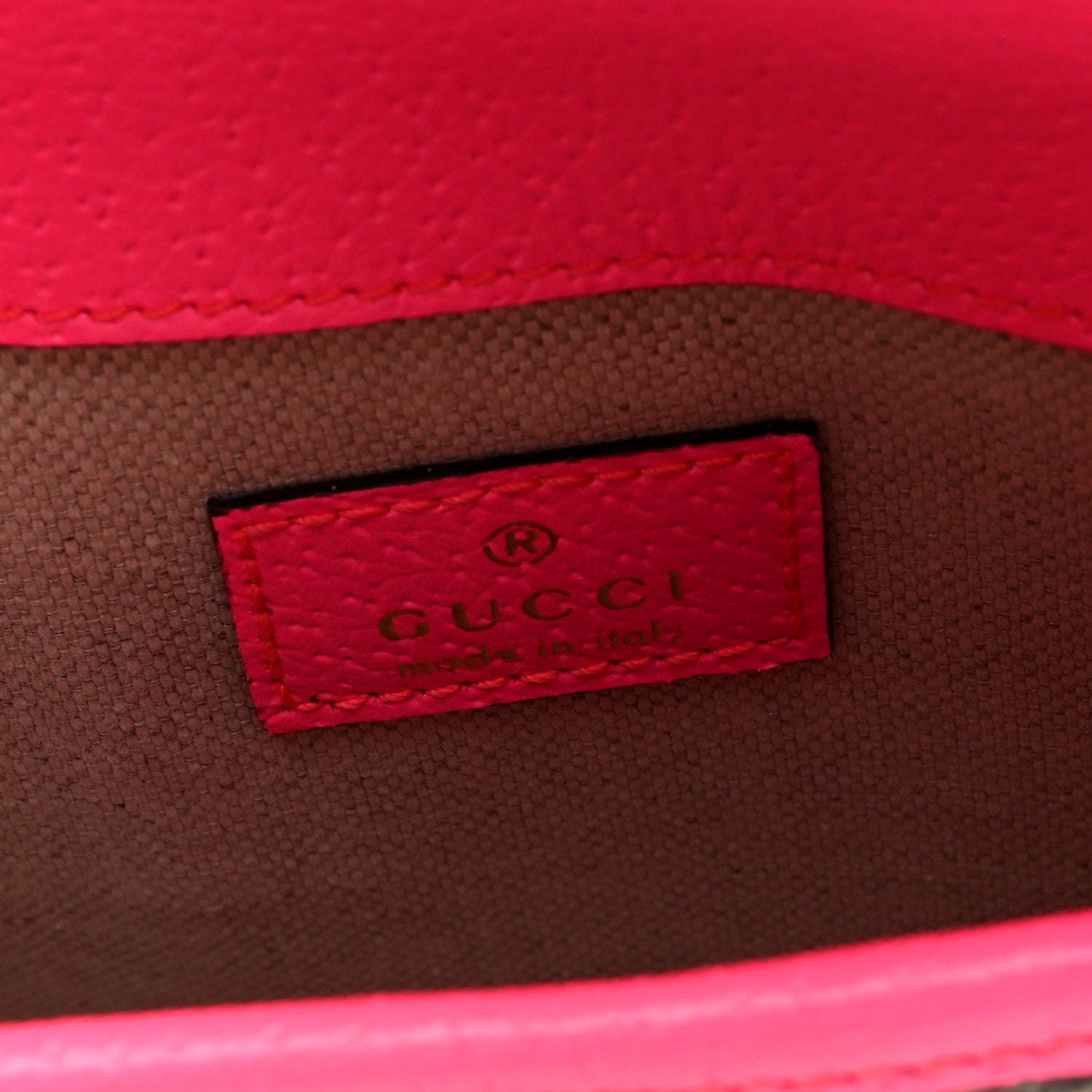 Gucci GG Supreme Monogram Web Small Ophidia Belt Bag 100/40 Beige Ebony Fluorescent Fuchsia 6 of 10