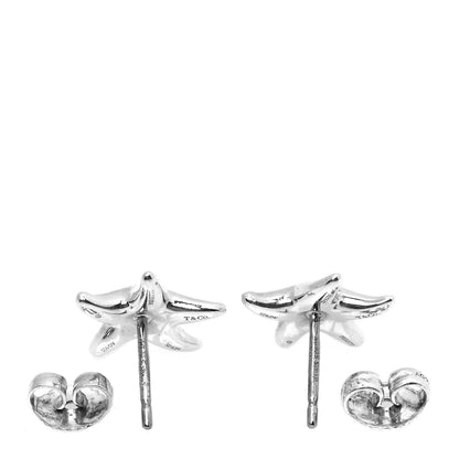 Tiffany Sterling Silver 12mm Elsa Peretti Starfish Earrings 3 of 4