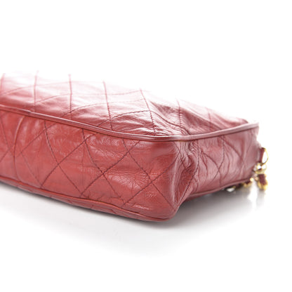 Chanel Lambskin Quilted CC Tassel Camera Case Red 9 of 9