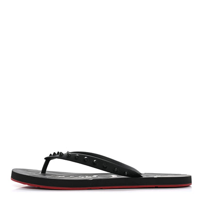 Christian Louboutin Rubber Spike Loubi Donna Flip Flop 41 Black 1 of 10