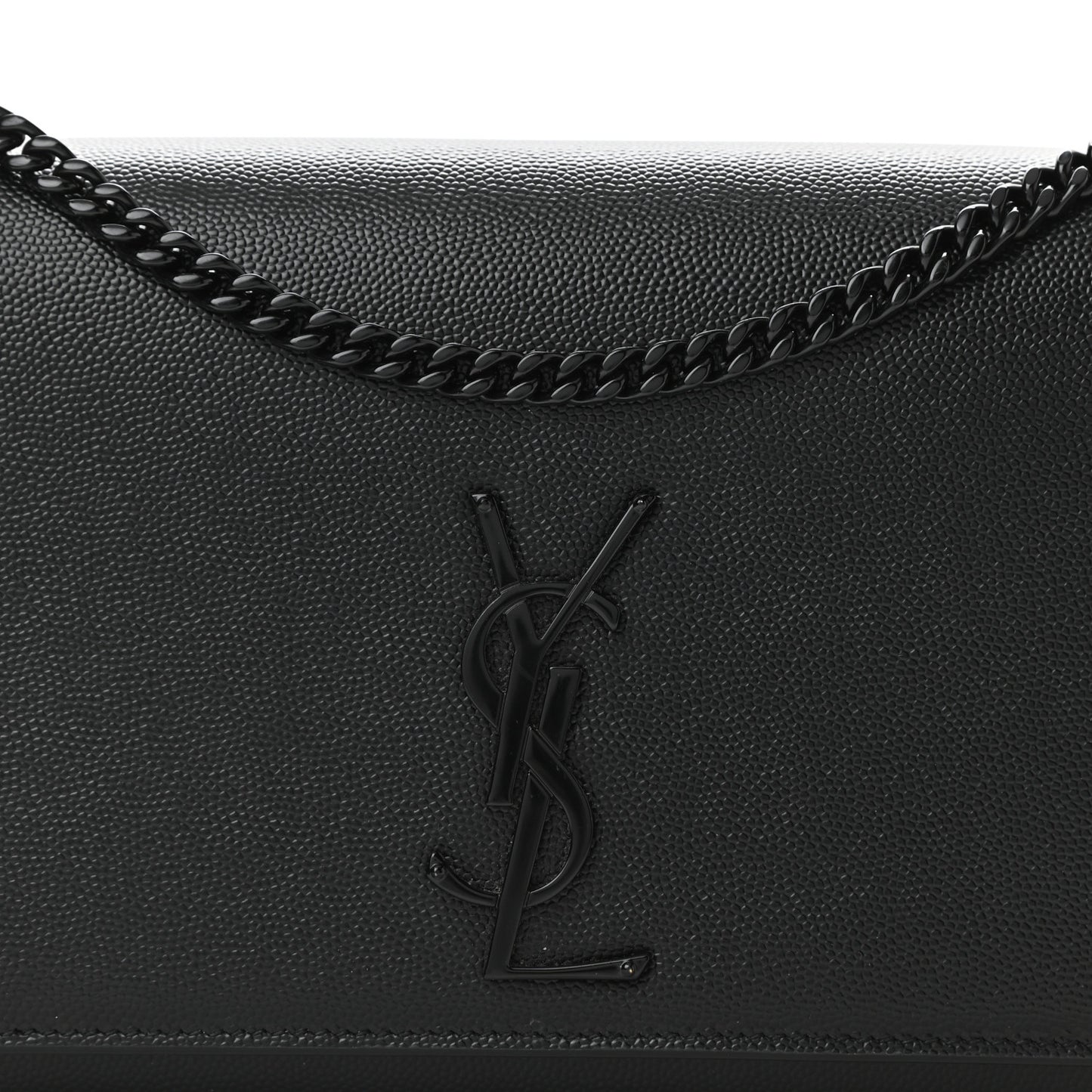 Grain De Poudre Medium Classic Monogram Kate Satchel Black