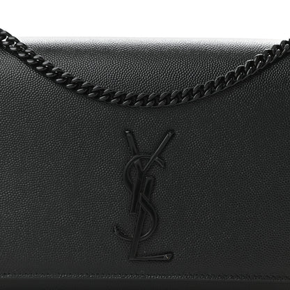 Saint Laurent Grain De Poudre Medium Classic Monogram Kate Satchel Black 8 of 11