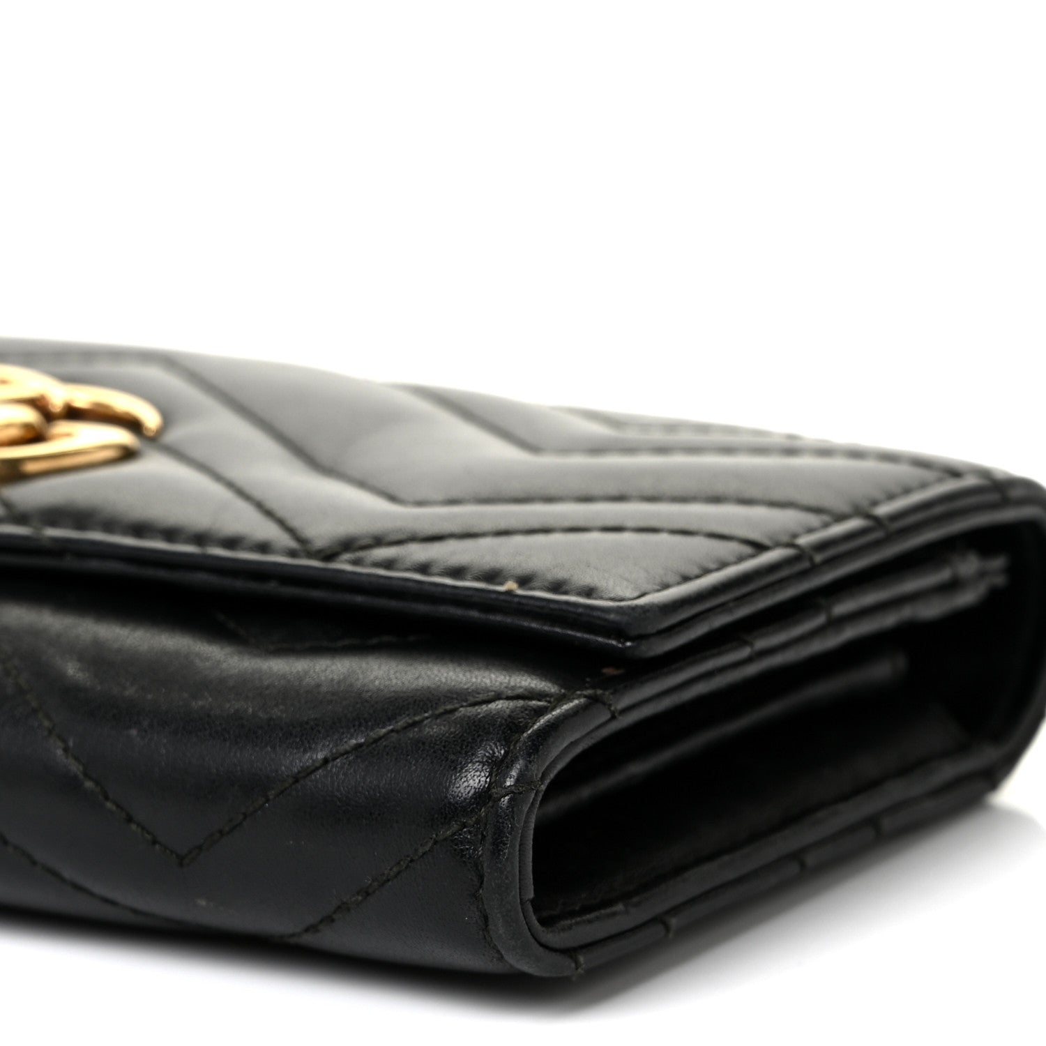 Gucci Calfskin Matelasse GG Marmont Continental Wallet Black 8 of 9