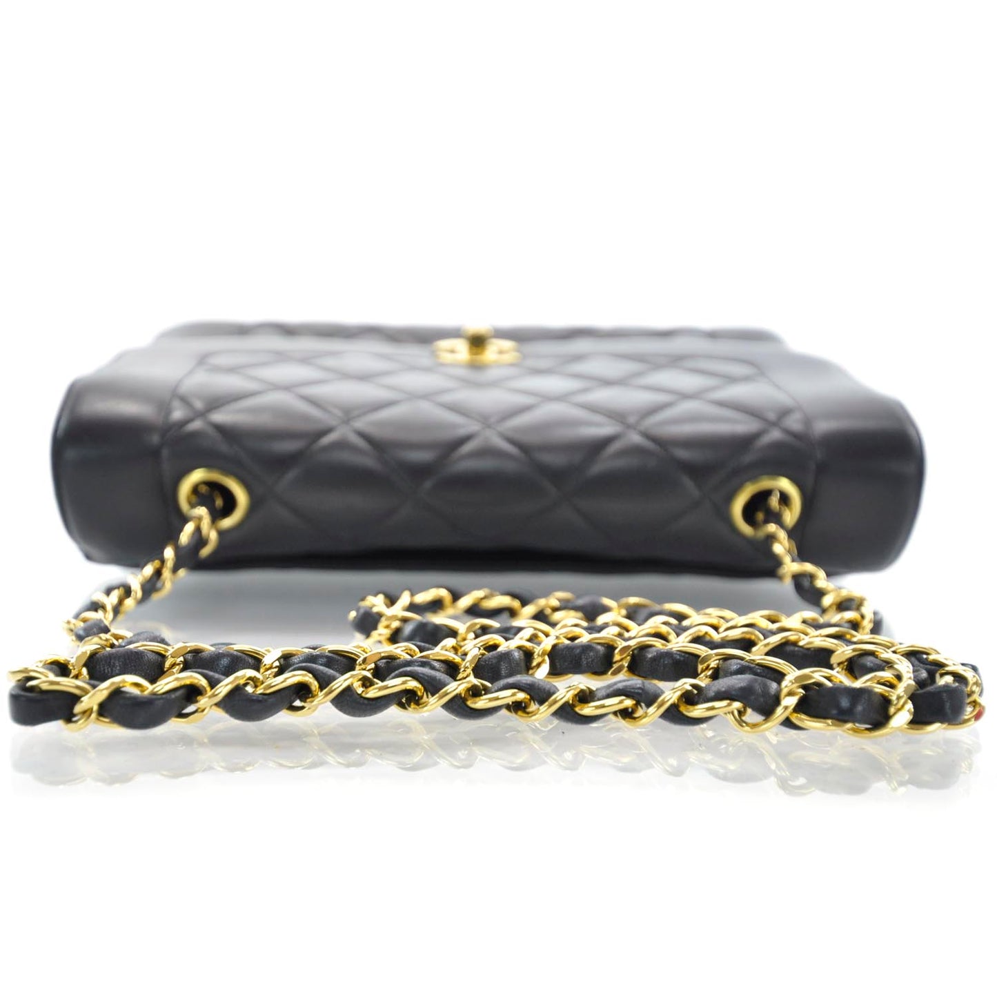 Lambskin Medium Flap Black